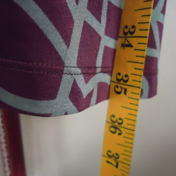 Analili Small Purple One Shoulder Long Sleeve Dress in Abstract Print - Picture 8 of 9